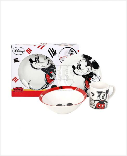 DISNEY W2H1 DINNER SET MICKEY ROUGH 3PCS RJ2342