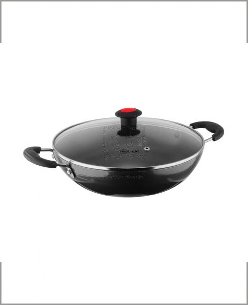 MR. LIGHT KADAI WITH GLASS LID IB 24CM 3MM