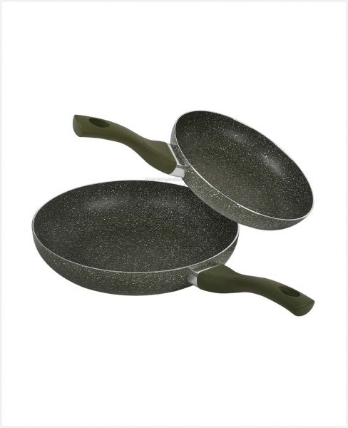 HOMEWAY MARBLE FRY PAN 2PCS SET(22CM AND 28CM) HW3459