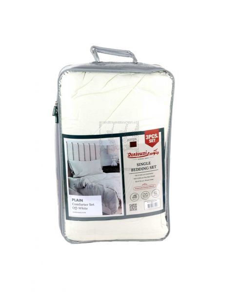 RANKOUSSI SINGLE BEDDING SET ASSORTED PLAIN