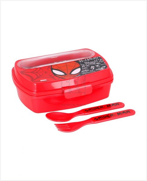 DISNEY BTS23 SANDWICH BOX FUNNY WITH CUTLERY SPIDRMAN RJ3173