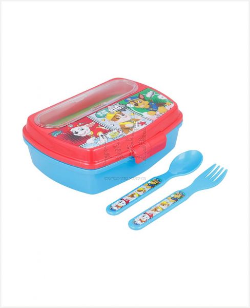 DISNEY BTS23 SANDWICH BOX FUNNY W/CUTLERY PAW PATROL RJ3175