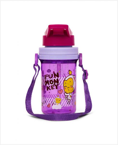 EAZY KIDS BTS3 WATR BOTLE W/STRAW PURPLE 500ML EZ_WB04_500PU