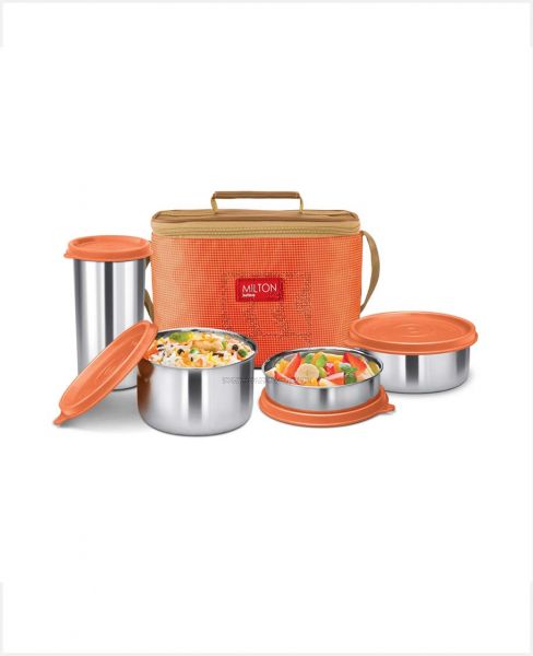 MILTON BTS3 S/S TIFFIN SET 3CONTNR 1TUMBLR ORANGE MT_DCS4_OR