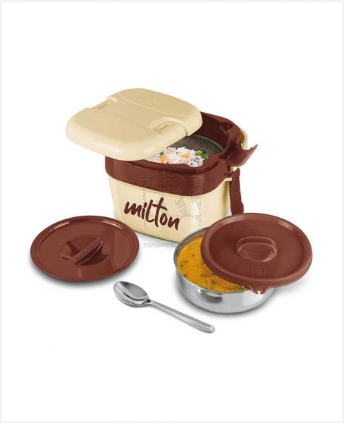 MILTON BTS3 CUBIC S/S LUNCH BOX IVORY 1100ML MT_CUBBG_IV