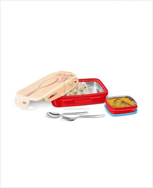 MILTON BTS3 STEELY KIDS LUNCH BOX RED 500ML MT_STKLB500_RD