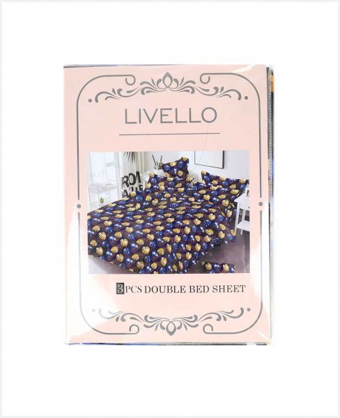 LIVELLO BED SHEET DOUBLE WITH 2 PILLOW CASE 205X240CM