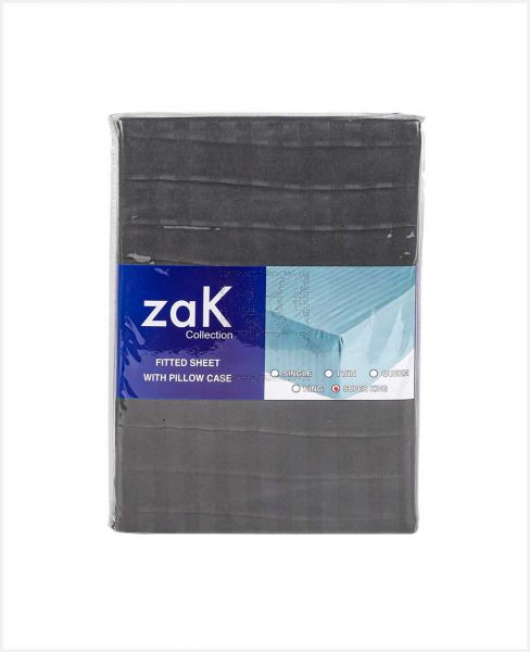 ZAK FITTED SHEET STRIPE WITH PILLOW CASE 90X190CM