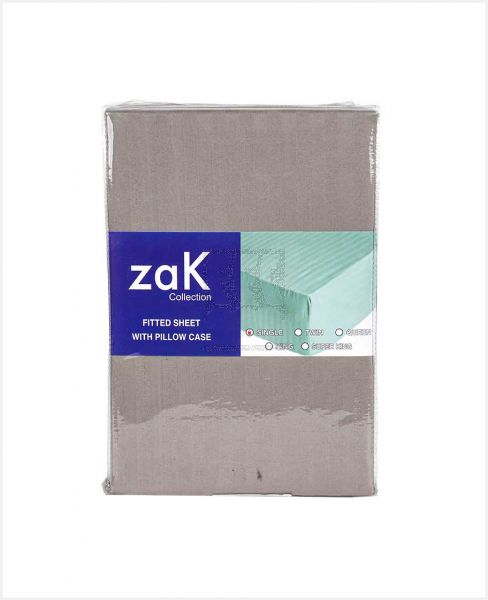 ZAK FITTED SHEET STRIPE SUPER KING WITH PILOW CASE 200X200CM
