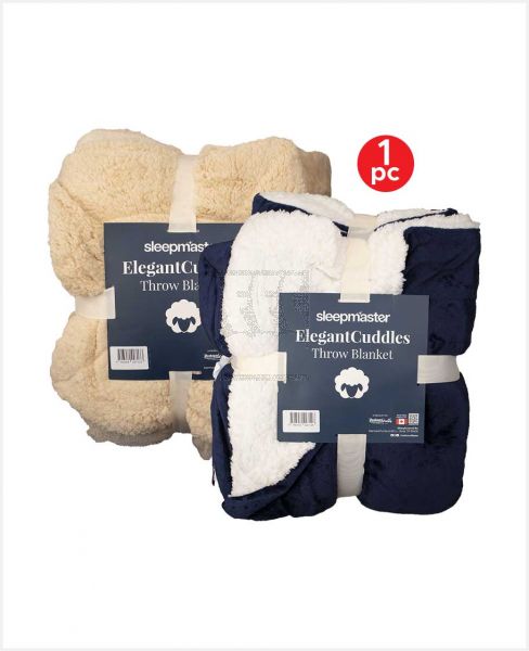 SLEEPMASTER ELEGANTCUDDLES SHERPA BLANKET ASTD CLR 150X200CM