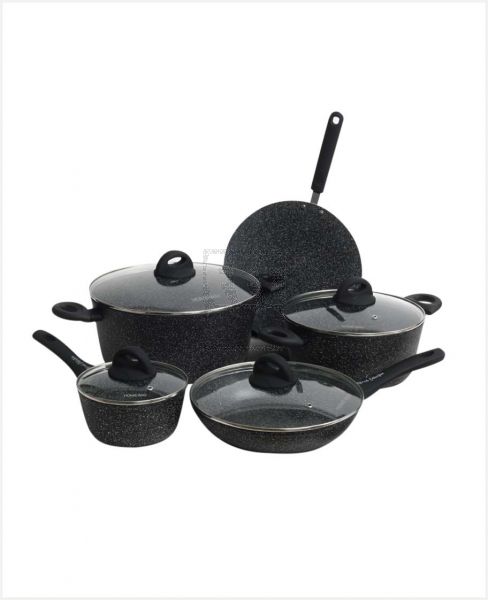 HOMEWAY MARBLE COOKWARE SET FORGED 10PCS HW3686