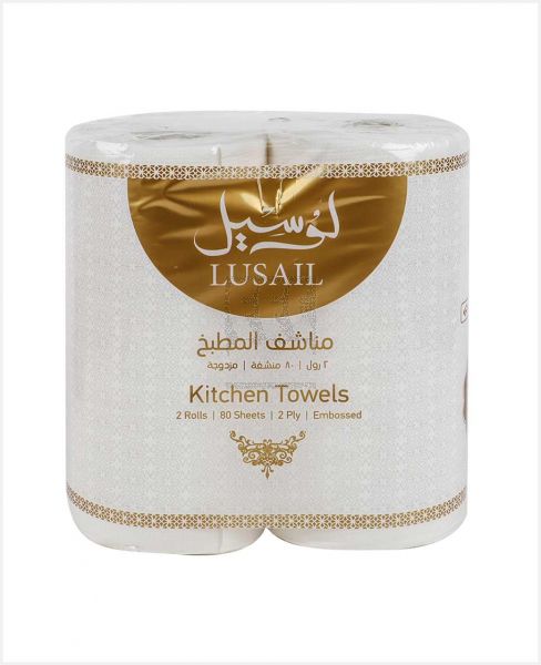 LUSAIL EMBOSSED LAMINATED KITCHEN TOWEL 2PLY 80SHEETS