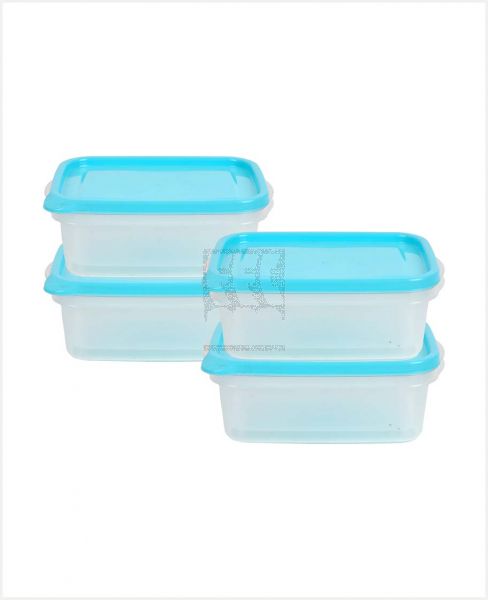 MICROWAVE RECT CHEF BOX PACK 600ML 4PCS 6072/4