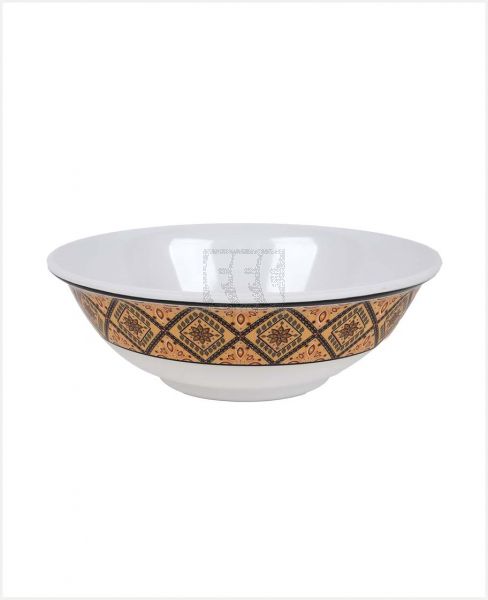 HARMONY MELAMINE ROUND SERVING BOWL BROWN 23CM 5009-1(B&R)