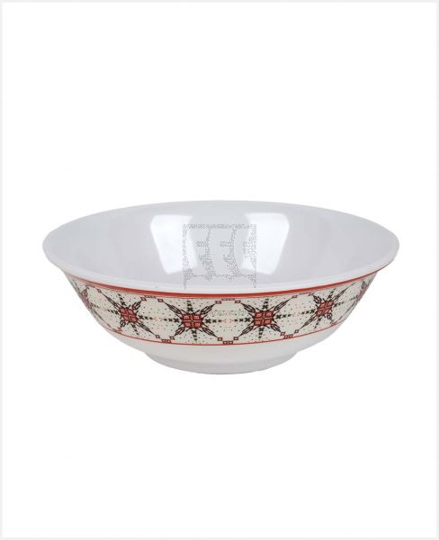 HARMONY MELAMINE ROUND SERVE BOWLORANGE RED 23CM 5009-1(O&R)