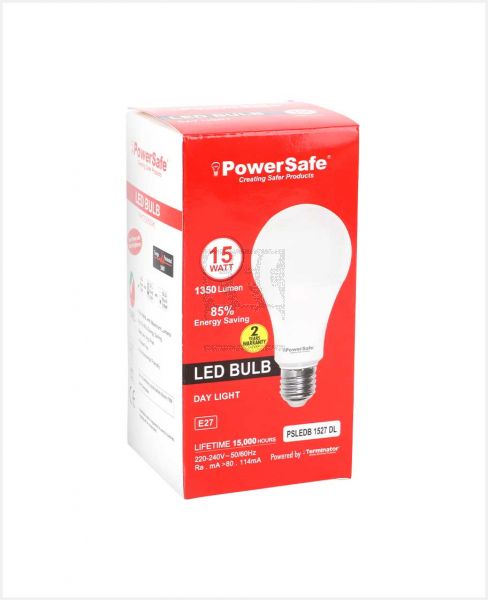 POWER SAFE LED BULB DAY LIGHT E27 15W PSLEDB 1527 DL