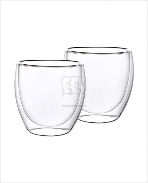 1CHASE BOROSILICATE DOUBLE WALL GLASS 2PCS SET 250ML 1CH-250-2P