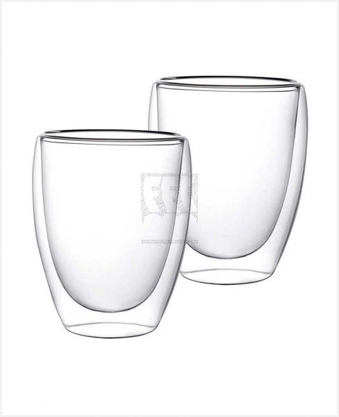 1CHASE BOROSILICATE DOUBLE WALL GLASS 2PCS SET 350ML 1CH-350-2P