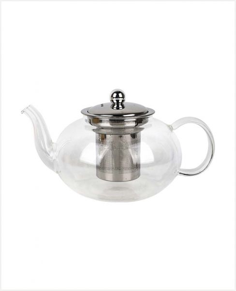 1CHASE BOROSILICATE GLASS TEAPOT WITH INFUSER & LID 1500ML 1CH-TPRND-1500-1PS