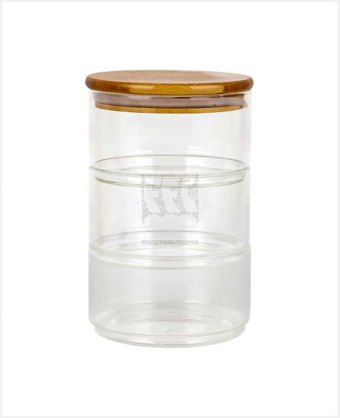 1CHASE BOROSILICATE 3 LAYER GLASS FOOD STORAGE WITH BAMBOO LID 1CH-151-SJ3L-500-1ST