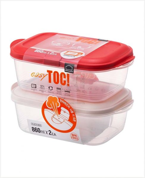 LOCK AND LOCK EASY TOC 2PCS SET 860ML HLE314S2