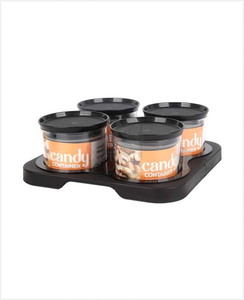 JONY ROYAL 4PCS JAR WITH TRAY 500ML