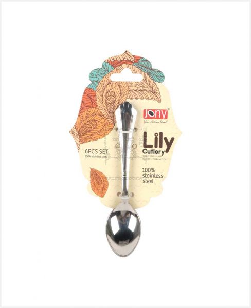 JONY LILLY SS TEA SPOON 6PCS