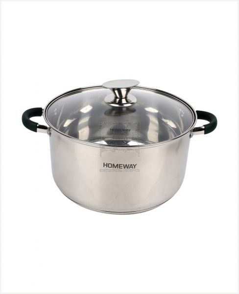 HOMEWAY SS CASSEROLE WITH LID 28CM HW3872