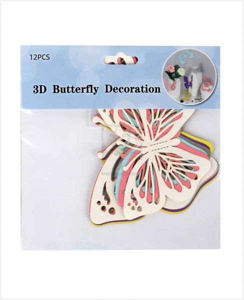 ADHESIVE DECORATIVE STICKERS BUTTERFLY 3D 22279-2