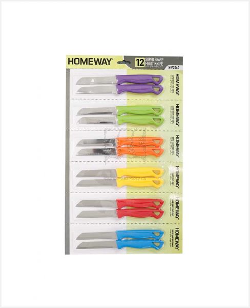 HOMEWAY FRUIT KNIFE 12PCS HW2040