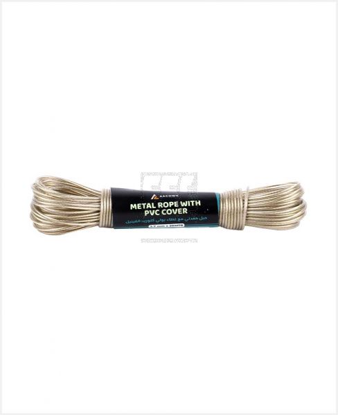 AACOWN METAL ROPE WITH PVC COVER 2.7MM 20MTR