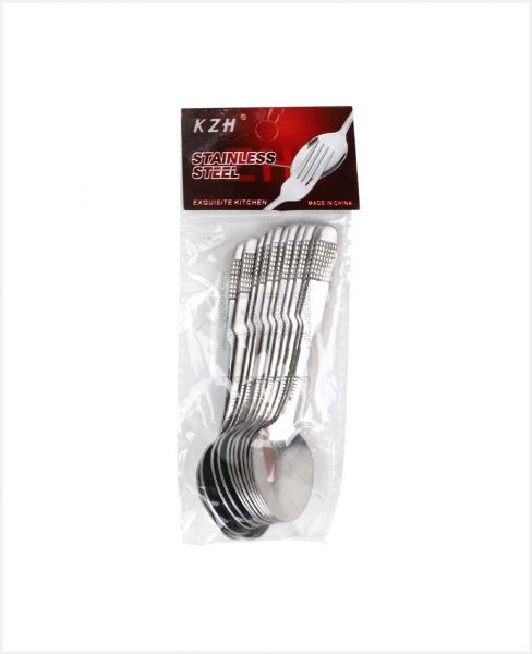 KZH STAINLESS STEEL SPOON 12PCS SET 7566