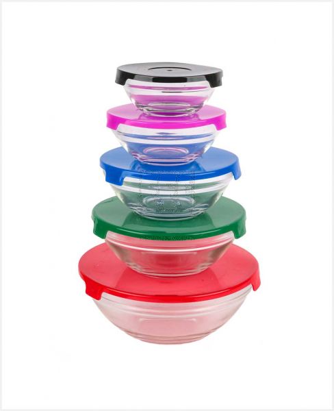 FEELINGS GLASS BOWL 5PCS SET