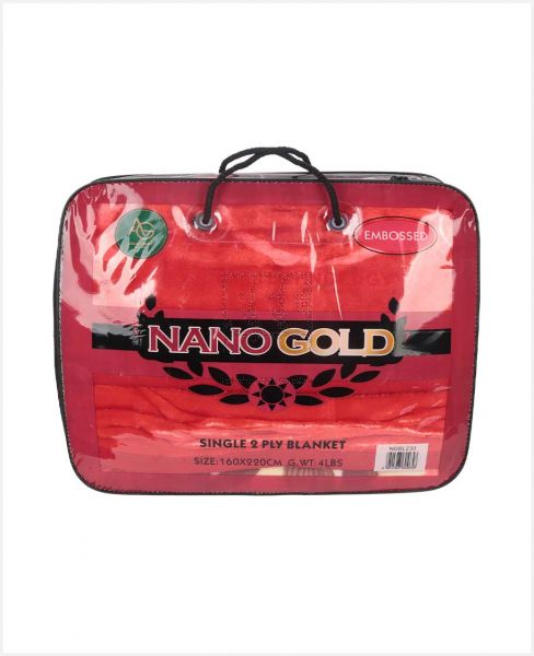 NANO GOLD BLANKET 160X220 2PLY 4LBS BLSNG233