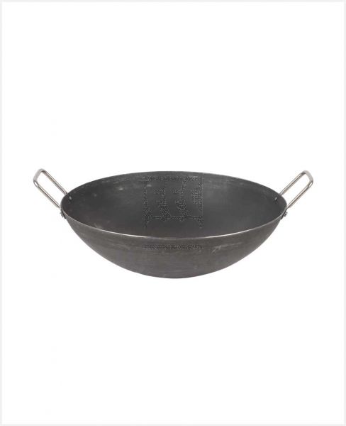 SHRINICA IRON DEEP KADAI WITH STEEL HANDLE 12INCH