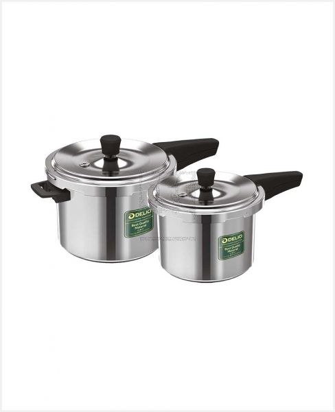 DELICI ALUMINIUM DRIPLESS PRESSURE COOKER 3L+5L COMBO ADPC35E