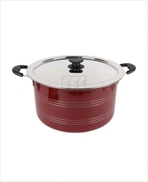 GREEN POINT NON STICK POT S/S LID & DUM LID 16LTR GPBP-116