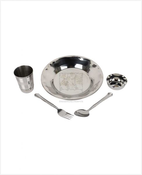GITCO STEEL DINNER SET(PLATE,BOWL,GLASS,SPOON, FORK) GIT5350