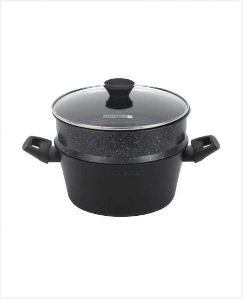 ROYALFORD FORGED ALUMINIUM CASSEROLE WITH STEAMER RF12623