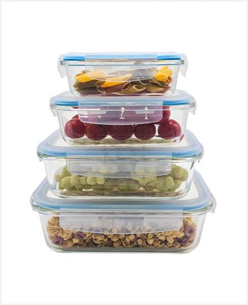 ROYAL BLUE BOROSILICATE FOOD CONTAINERS 4PCS SET RYB103HHL00973