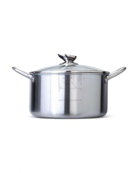 HOMEWAY S/S HONEYCOMB CASSEROLE WITH LID 28CM HW3921