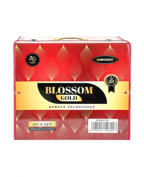 BLOSSOM GOLD BLANKET 4PCS SET BLDCHBG247