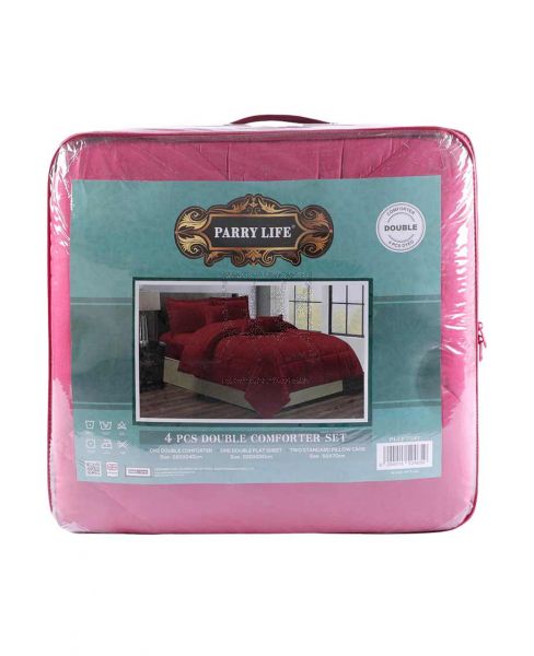 PARRY LIFE DOUBLE COMFORTER 4PCS PLAIN PLCF7597