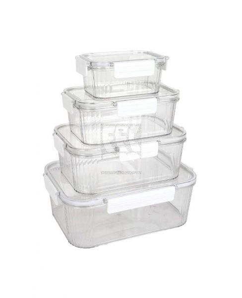 FOOD CONTAINER ACRYLIC 4PCS WTC-9211