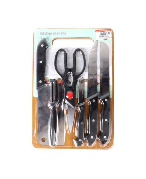 CUTTING BOARD WITH KNIFE SET 7PCS 3374B-7PC