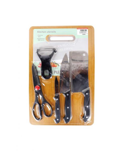 CUTTING BOARD WITH KNIFE SET 6PCS 8818B-6PC
