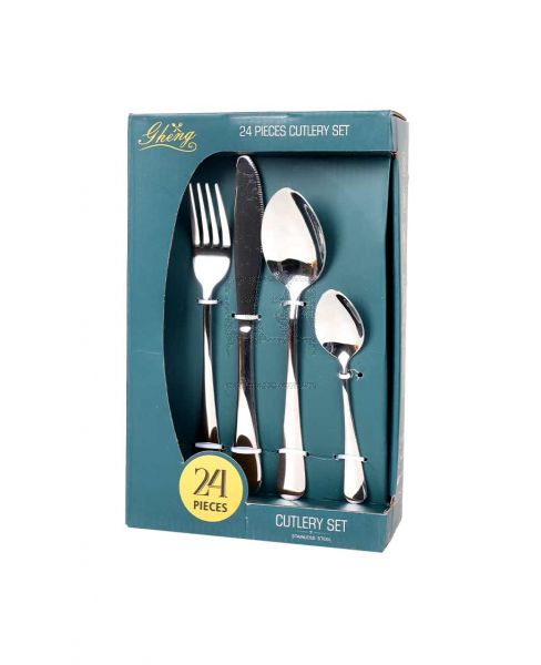 GHENG STAINLESS STEEL CUTLERY SET 24PCS 10-24
