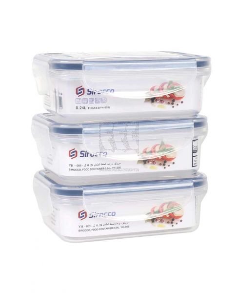 SIROCCO FOOD SAVER 3PCS 0.24LTR