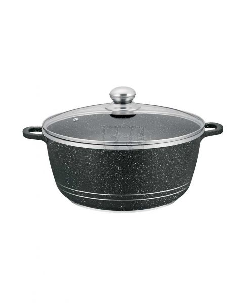 ROYALFORD DIE CAST CASSEROLE/GLASS LID 44CM RF12921