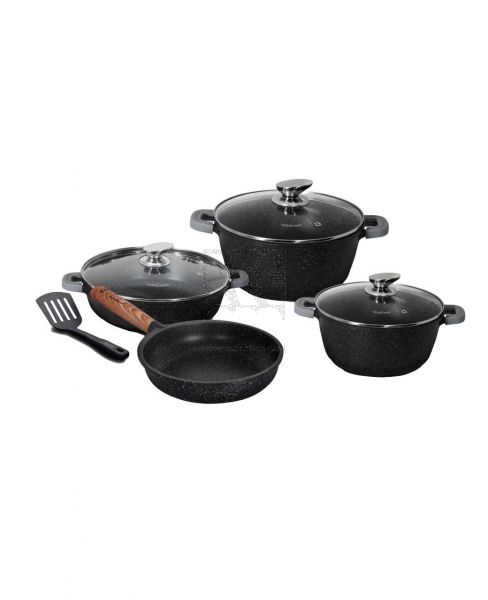 HOMEWAY DIECAST COOKWARE SET 8PCS HW3699